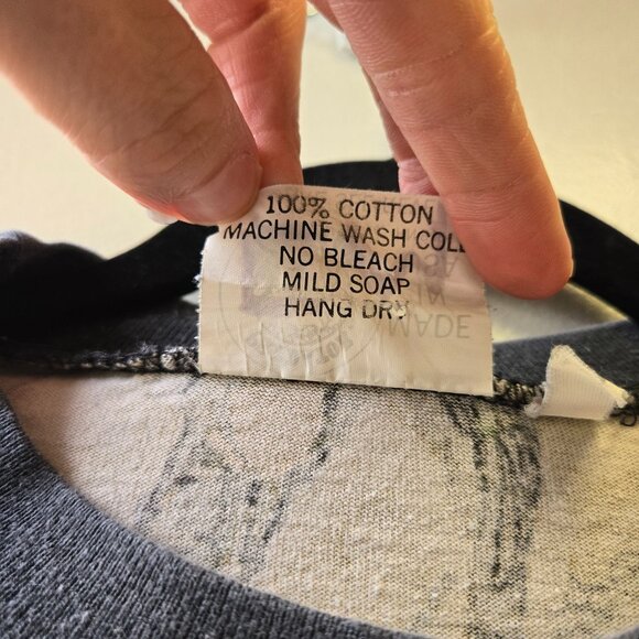 Vintage 80s Predator Camouflage Long Sleeve Shirt XL Cotton Bark  Oak Leaf Patte - Picture 4 of 11